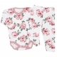 komplet niemowlęcy, zestaw dla dziewczynki retro róża body+legginsy